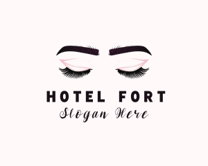 Woman Eyelash Aesthetic logo design