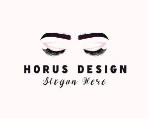 Woman Eyelash Aesthetic logo design