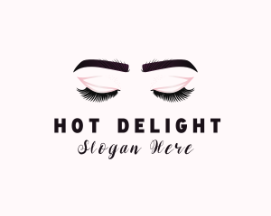 Woman Eyelash Aesthetic logo design