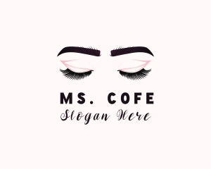 Woman Eyelash Aesthetic logo design