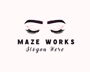 Woman Eyelash Aesthetic logo design