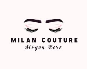 Woman Eyelash Aesthetic logo design