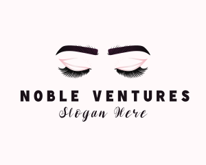 Woman Eyelash Aesthetic logo design