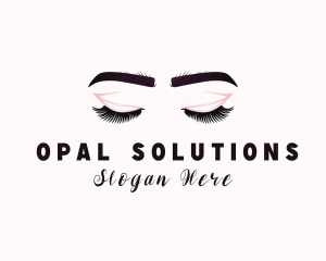 Woman Eyelash Aesthetic logo design