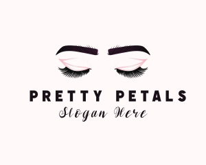 Woman Eyelash Aesthetic logo design