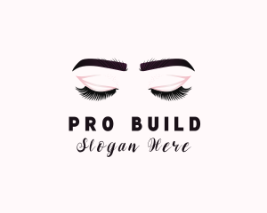 Woman Eyelash Aesthetic logo design