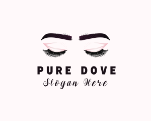 Woman Eyelash Aesthetic logo design