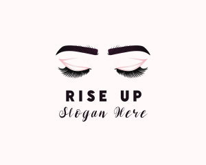 Woman Eyelash Aesthetic logo design