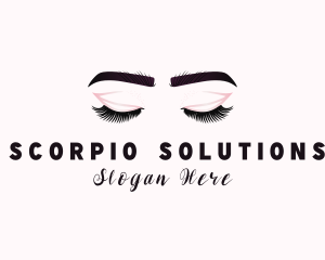 Woman Eyelash Aesthetic logo design