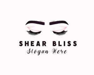 Woman Eyelash Aesthetic logo design