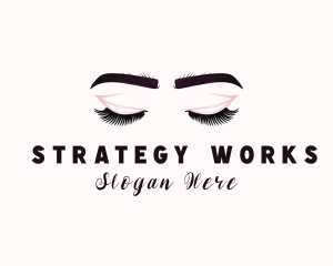 Woman Eyelash Aesthetic logo design