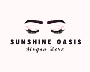 Woman Eyelash Aesthetic logo design