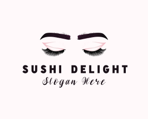 Woman Eyelash Aesthetic logo design