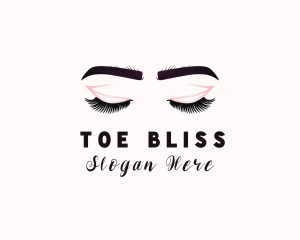 Woman Eyelash Aesthetic logo design