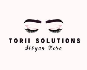 Woman Eyelash Aesthetic logo design