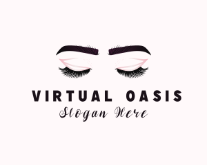 Woman Eyelash Aesthetic logo design