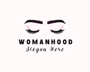 Female - Woman Eyelash Aesthetic logo design