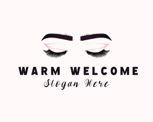 Woman Eyelash Aesthetic logo design