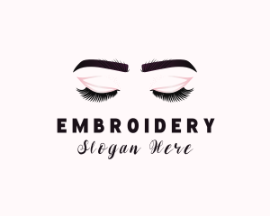 Woman Eyelash Aesthetic logo design