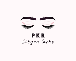 Woman Eyelash Aesthetic logo design