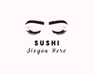 Woman Eyelash Aesthetic logo design