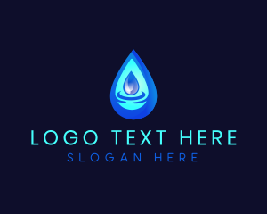 Rain - Water Droplet Liquid logo design