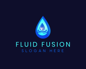 Water Droplet Liquid logo design