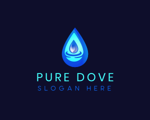 Water Droplet Liquid logo design