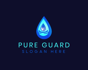 Water Droplet Liquid logo design