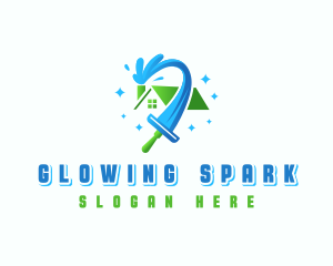 Shine - Wiper House Cleaning logo design