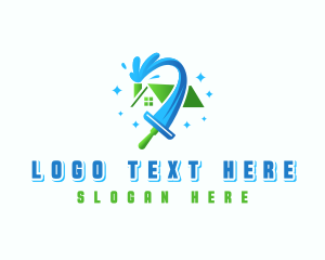 Sanitary - Wiper House Cleaning logo design