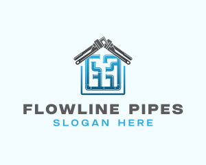 Pipes - House Pipe Wrench logo design