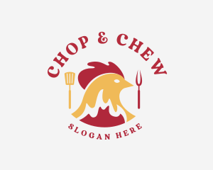 Chicken BBQ Flame Grill Logo