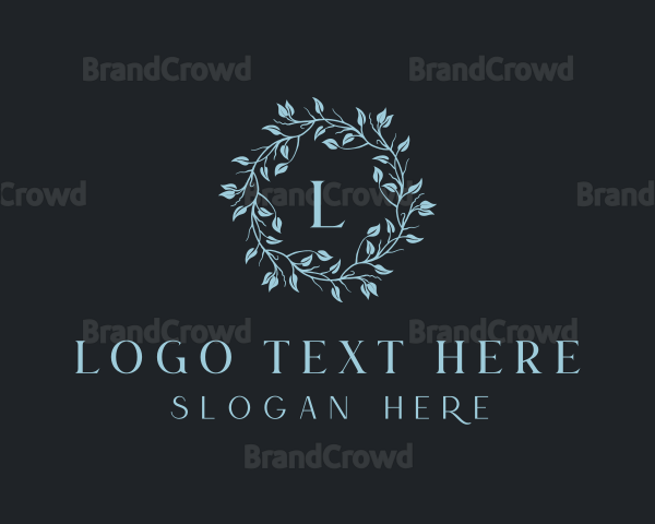 Organic Floral Wreath Logo