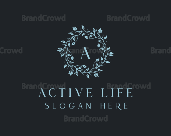 Organic Floral Wreath Logo