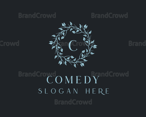 Organic Floral Wreath Logo