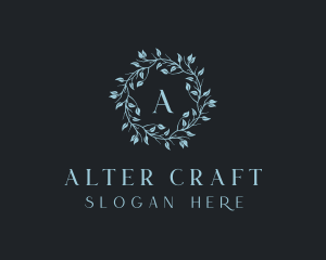 Organic Floral Wreath logo design