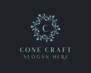 Organic Floral Wreath logo design