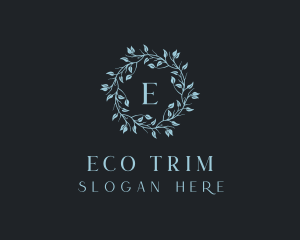 Organic Floral Wreath logo design