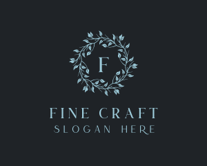 Organic Floral Wreath logo design