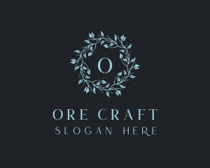 Organic Floral Wreath logo design