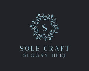 Organic Floral Wreath logo design