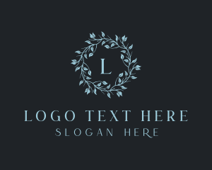 Wreath - Organic Floral Wreath logo design