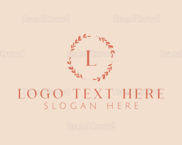 Beauty Skincare Wreath Logo