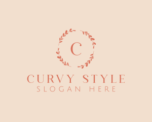 Beauty Wellness Wreath logo design