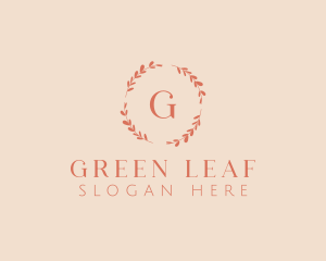 Beauty Wellness Wreath logo design