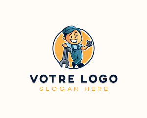 Machinery - Mechanic Wrench Repairman logo design