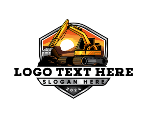 Miner - Excavator Construction Builder logo design