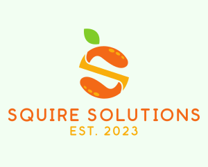 Orange Juice Letter S logo design