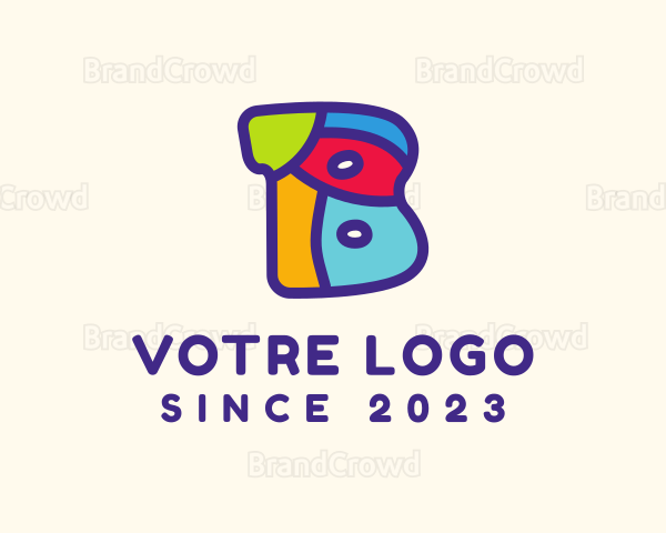 Colorful Playful Letter B Logo